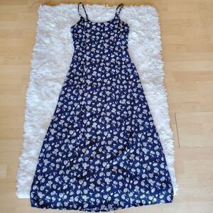 Vintage City Triangles Women's  Maxi Dress Size 7 Y2K Floral Print 90's Friends